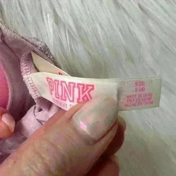 Victoria's Secret PINK Bralette Blush Pink Lace Top Small DD NWT - Picture 6 of 6